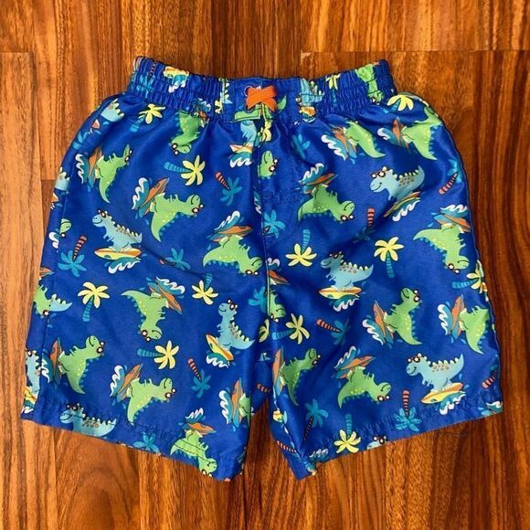 6 for $25🎃 Healthtex Blue Dinosaur Swim Trunks With Netting Baby Size 24 Month - Picture 1 of 4